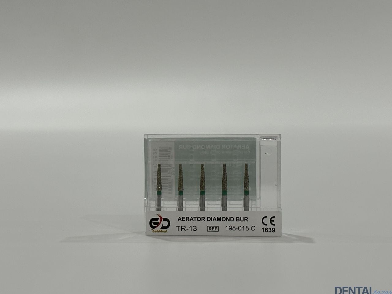 Golddent Elmas Frez TR-13 - 198-018 C - Yuvarlak Uçlu Konik (Yeşil Kuşak)