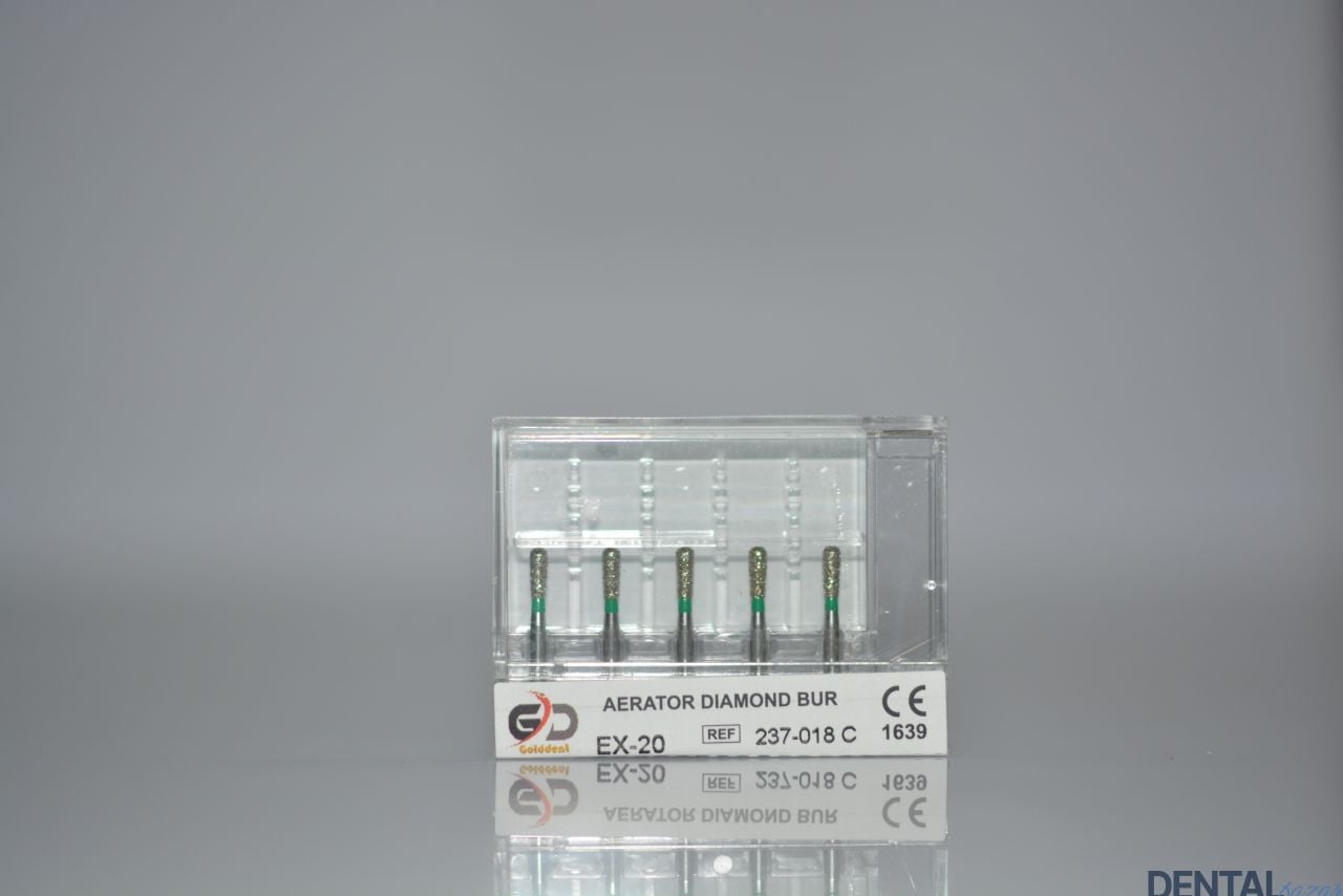 Golddent Elmas Frez EX-20 - 237-018 C - Armut (Yeşil Kuşak)
