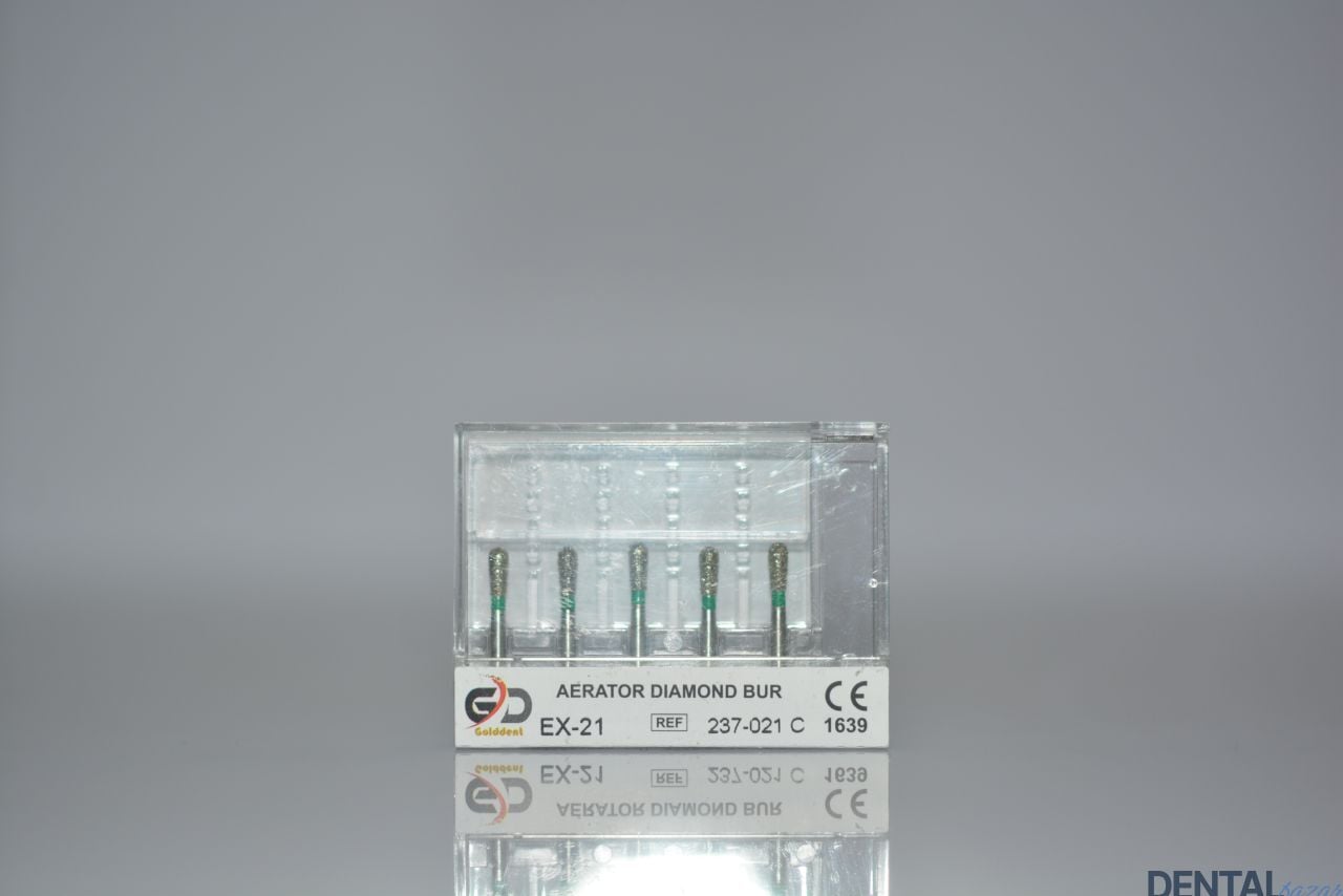 Golddent Elmas Frez EX-21 - 237-021 C - Armut (Yeşil Kuşak)