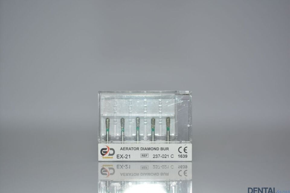 Golddent Elmas Frez EX-21 - 237-021 C - Armut (Yeşil Kuşak)
