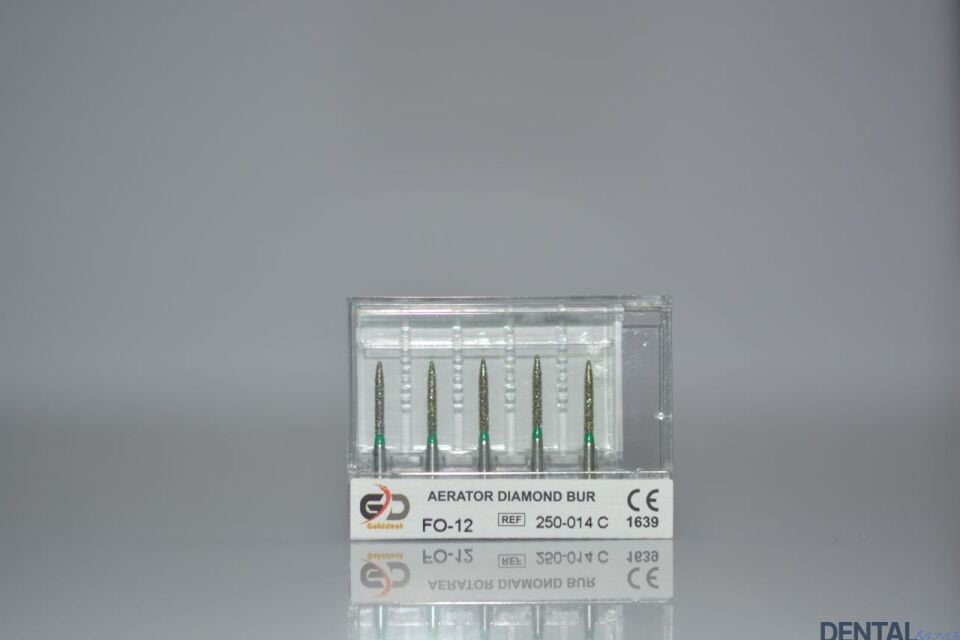 Golddent Elmas Frez FO-12 - 250-014 C - Alev (Yeşil Kuşak)