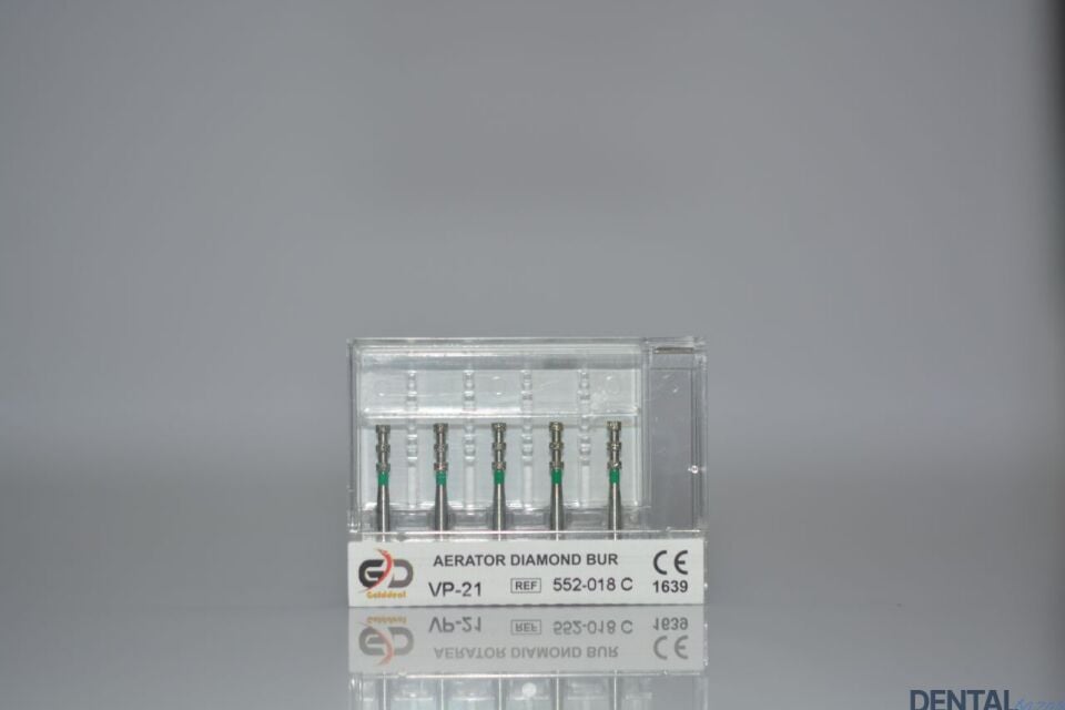 Golddent Elmas Frez VP-21 - 552-018 C - Derinlik İşaretleme (Yeşil Kuşak)