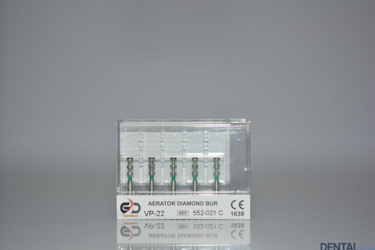 Golddent Elmas Frez VP-22 - 552-021 C - Derinlik İşaretleme (Yeşil Kuşak)