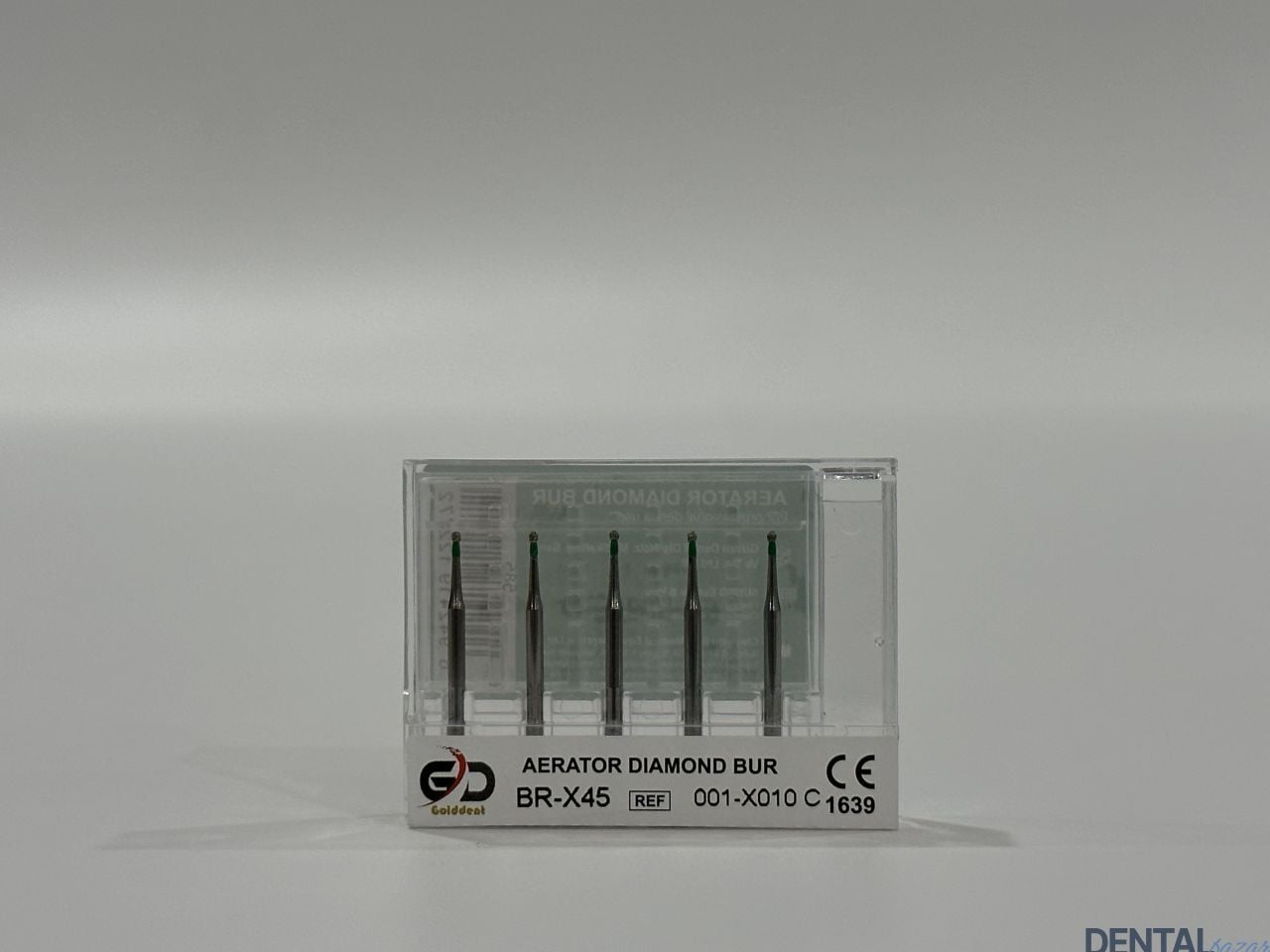 Golddent Elmas Frez BR-X45 - 001-X010 C - Yuvarlak (Yeşil Kuşak)