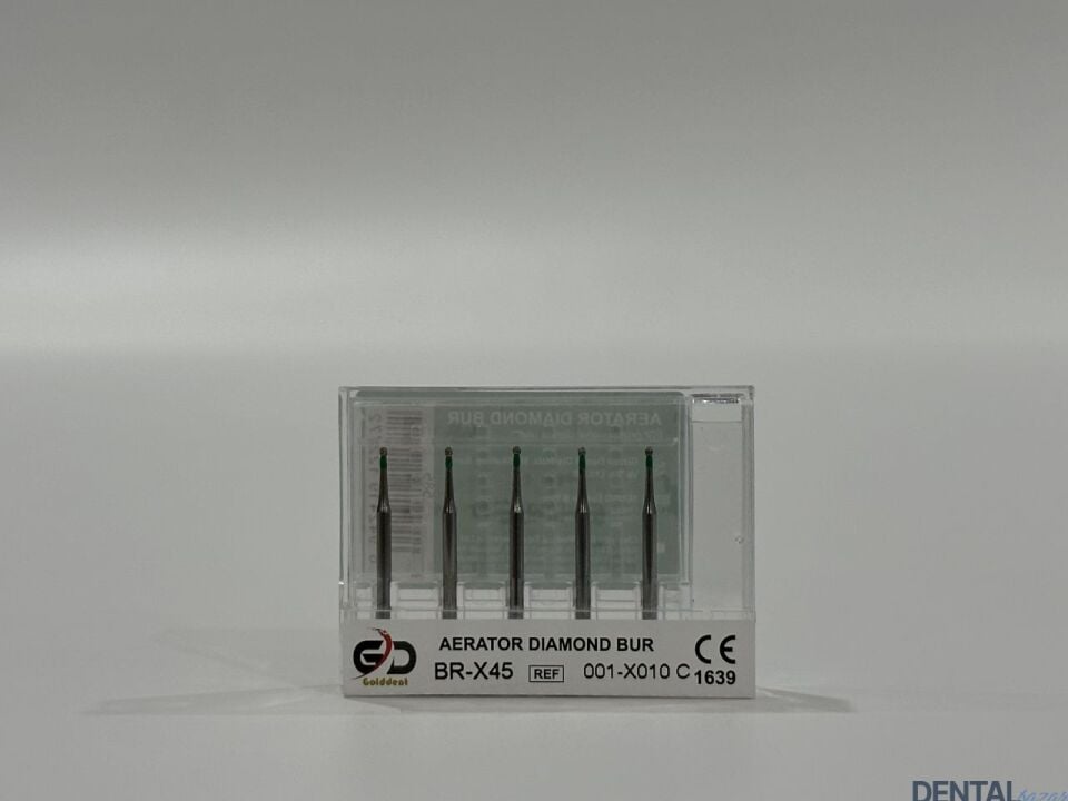 Golddent Elmas Frez BR-X45 - 001-X010 C - Yuvarlak (Yeşil Kuşak)