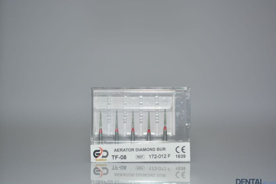 Golddent Elmas Frez TF-08 - 172-012 F - Düz Uçlu Konik (Kırmızı Kuşak)