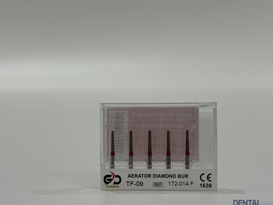 Golddent Elmas Frez TF-09 - 172-014 F - Düz Uçlu Konik (Kırmızı Kuşak)