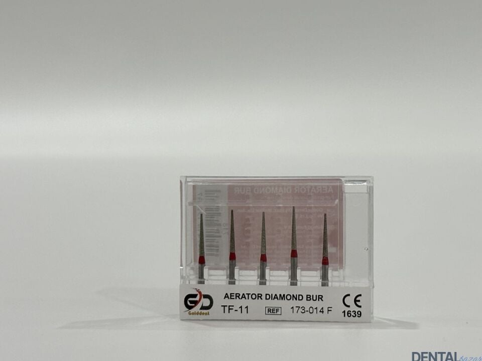 Golddent Elmas Frez TF-11 - 173-014 F - Düz Uçlu Konik (Kırmızı Kuşak)