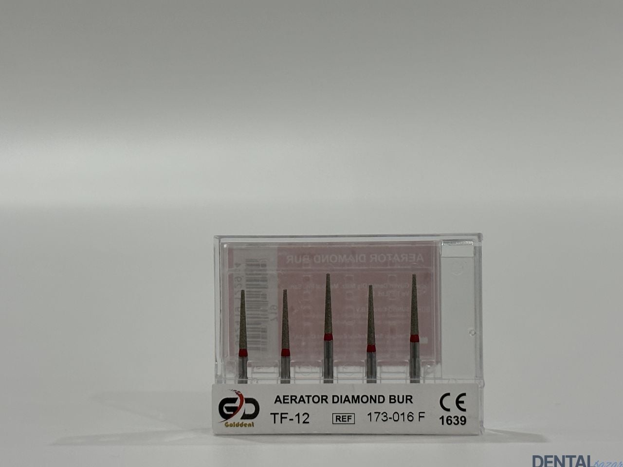 Golddent Elmas Frez TF-12 - 173-016 F - Düz Uçlu Konik (Kırmızı Kuşak)