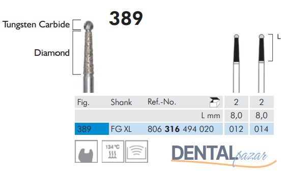 389 Elmas Epolman Frez - 2 Adet