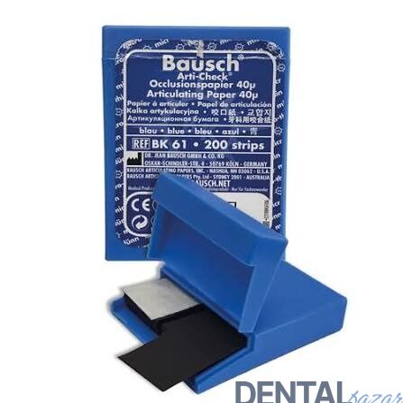 Bausch Düz Form Artikülasyon Kağıdı 40 Mikron 200 Li Mavi BK61