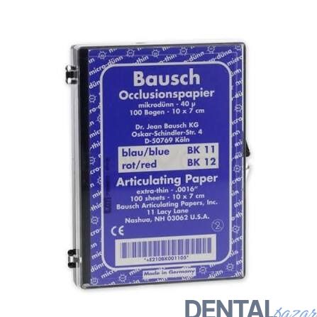 Bausch Düz Form Artikülasyon Kağıdı 40 Mikron 100 Lü Mavi BK11