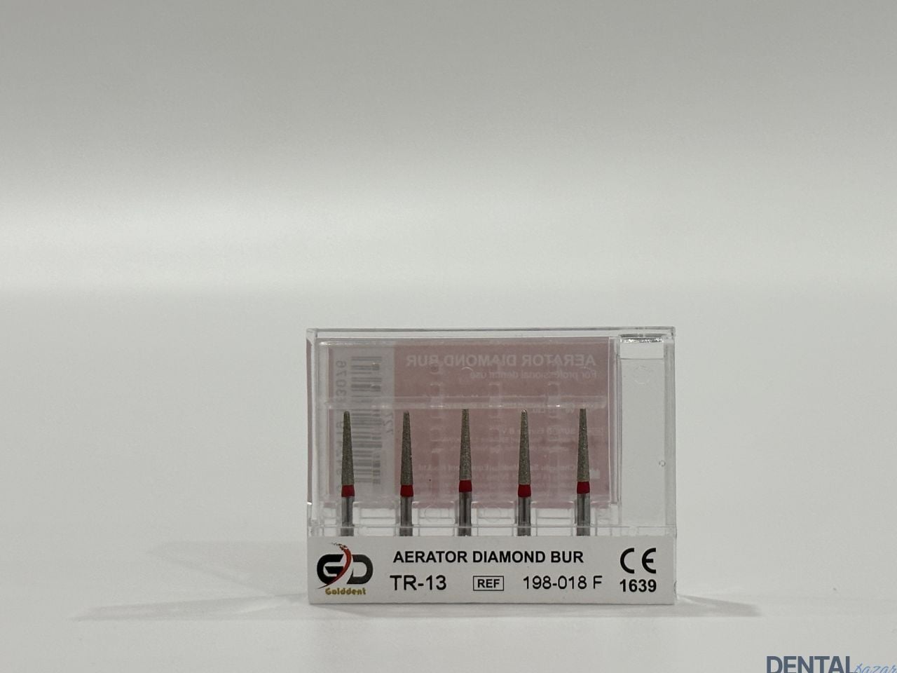 Golddent Elmas Frez TR-13 - 198-018 F - Yuvarlak Uçlu Konik (Kırmızı Kuşak)