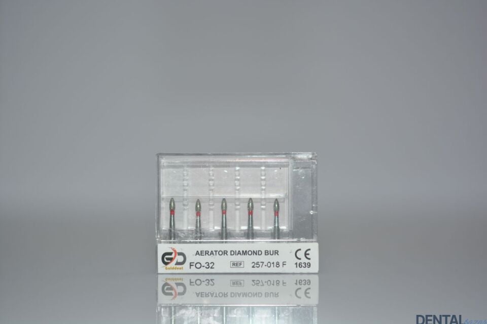 Golddent Elmas Frez FO-32 - 257-018 F - Yumurta (Kırmızı Kuşak)