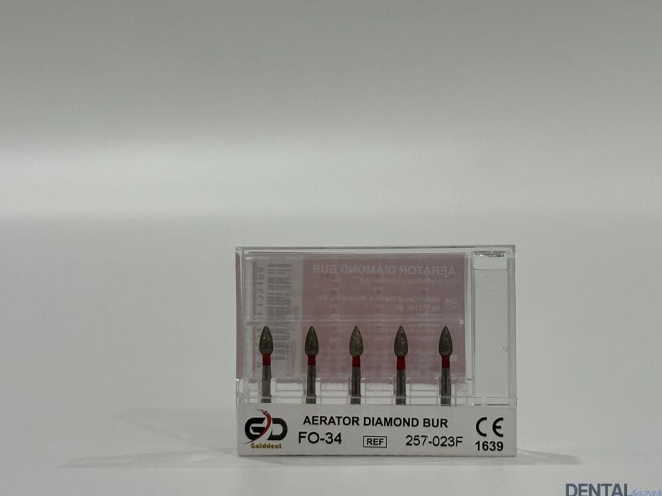 Golddent Elmas Frez FO-34 - 257-023 F - Yumurta (Kırmızı Kuşak)
