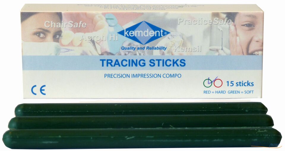 Impression Compound : Yeşil Mum Çubuk 15'li
