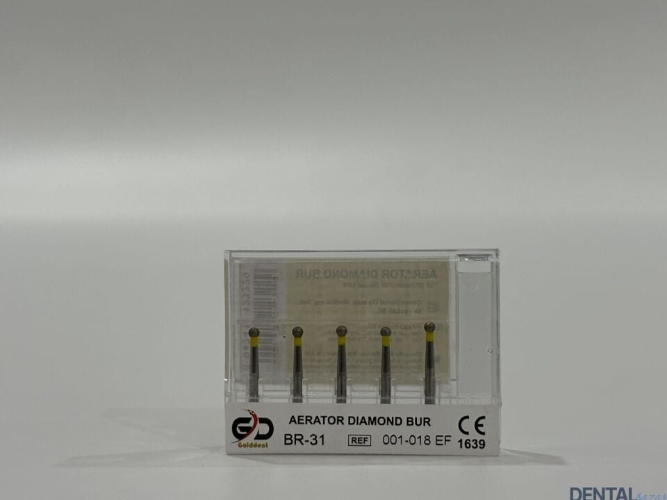 Golddent Elmas Frez BR-31 - 001-018 EF - Yuvarlak (Sarı Kuşak)