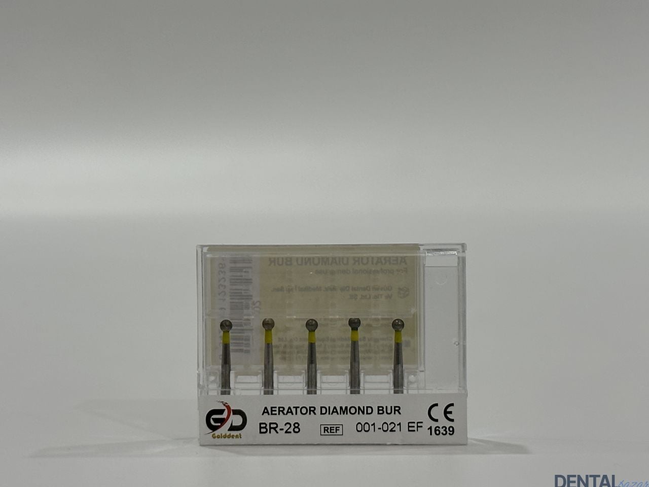 Golddent Elmas Frez BR-28 - 001-021 EF - Yuvarlak (Sarı Kuşak)