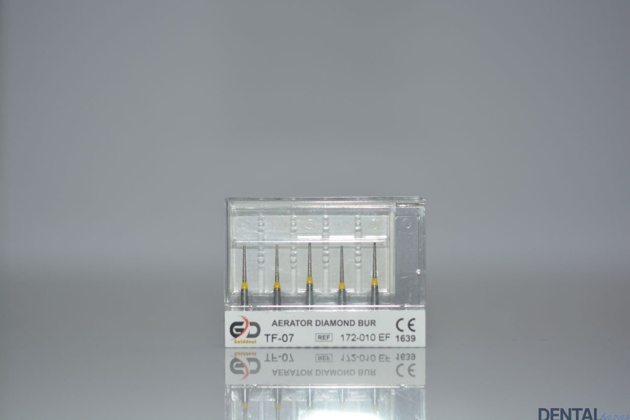 Golddent Elmas Frez TF-07 - 172-010 EF - Düz Uçlu Konik (Sarı Kuşak)