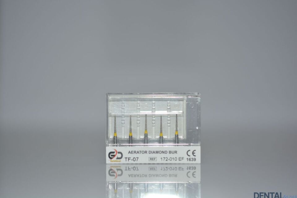 Golddent Elmas Frez TF-07 - 172-010 EF - Düz Uçlu Konik (Sarı Kuşak)