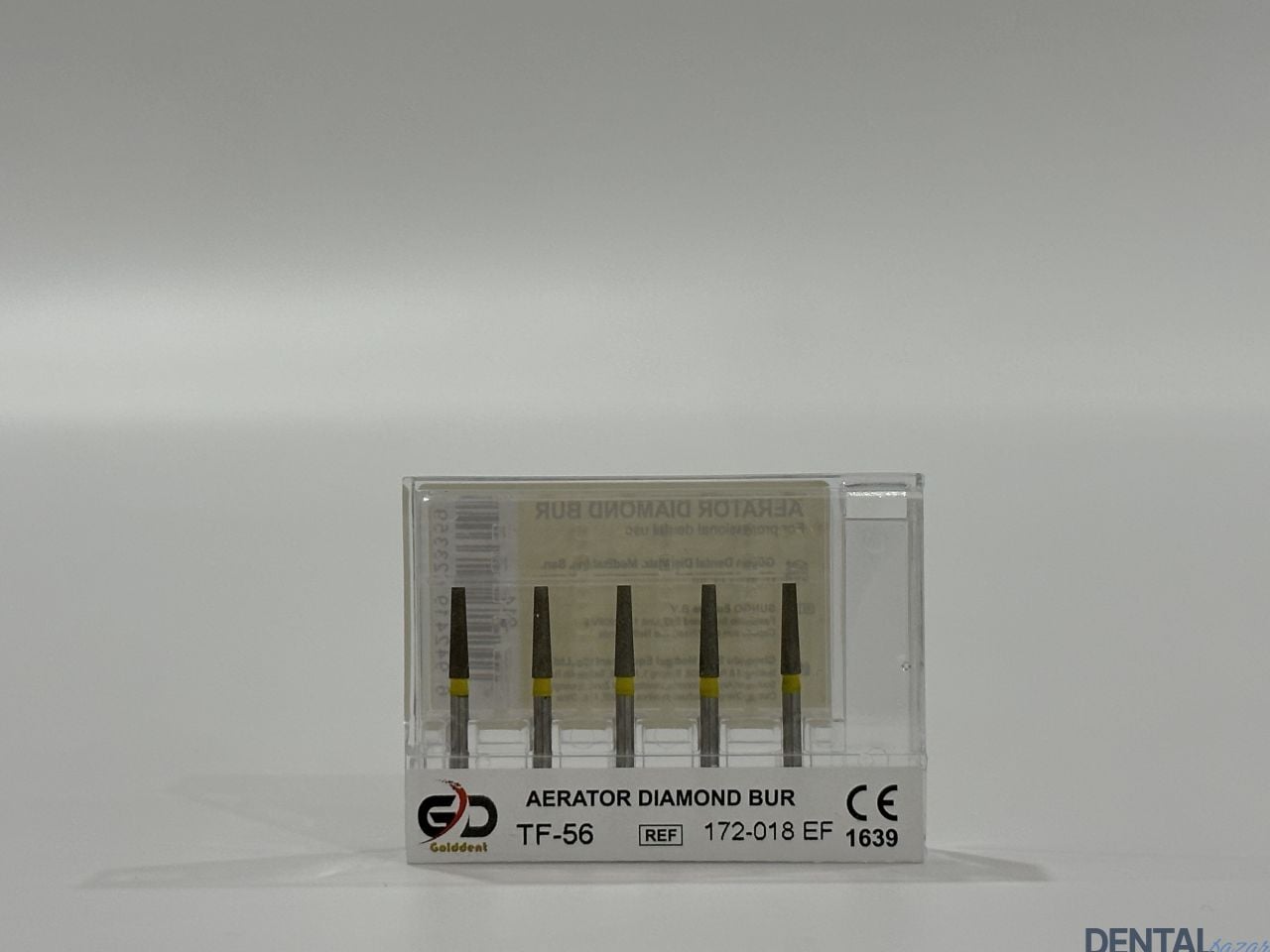 Golddent Elmas Frez TF-56 - 172-018 EF - Düz Uçlu Konik (Sarı Kuşak)