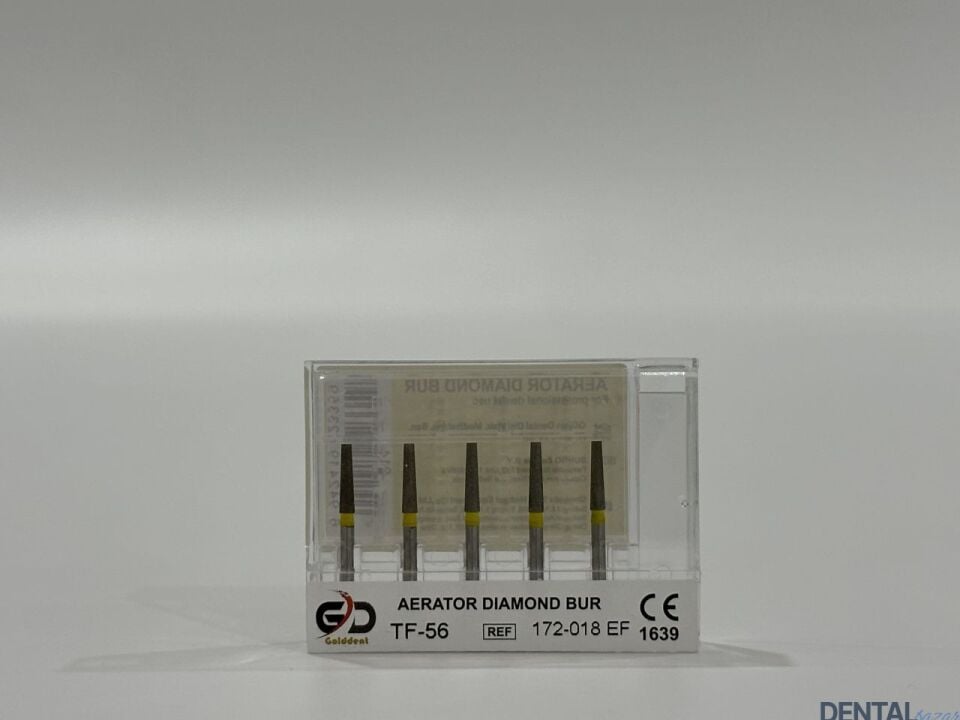 Golddent Elmas Frez TF-56 - 172-018 EF - Düz Uçlu Konik (Sarı Kuşak)