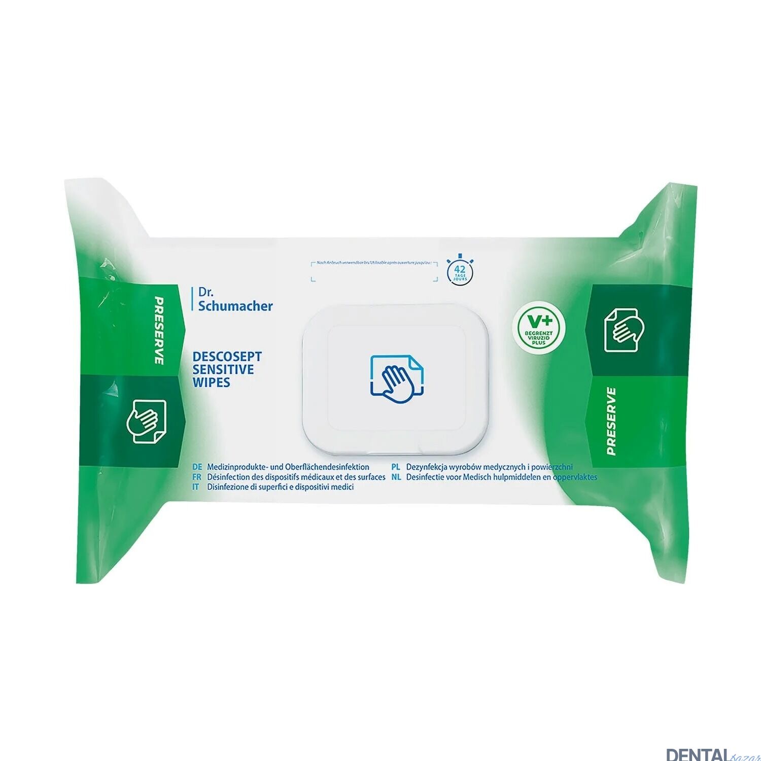 Dr. Schumacher Descosept Sensitive Wipes - Mendil Dezenfektanı 6 x 100