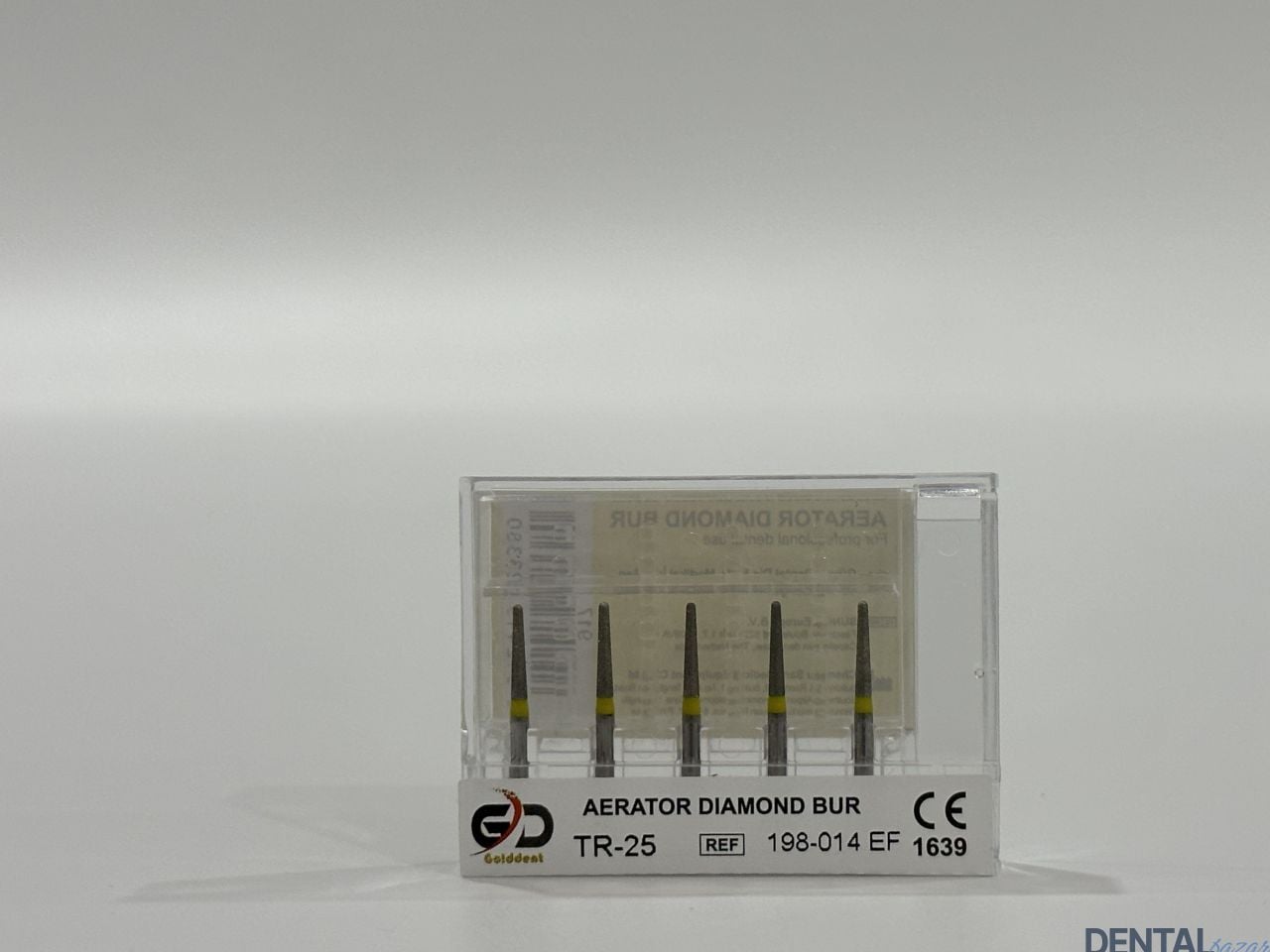 Golddent Elmas Frez TR-25 - 198-014 EF - Yuvarlak Uçlu Konik (Sarı Kuşak)
