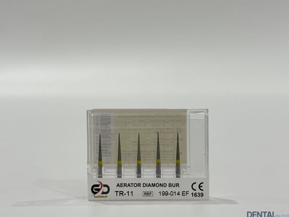 Golddent Elmas Frez TR-11 - 199-014 EF - Yuvarlak Uçlu Konik (Sarı Kuşak)