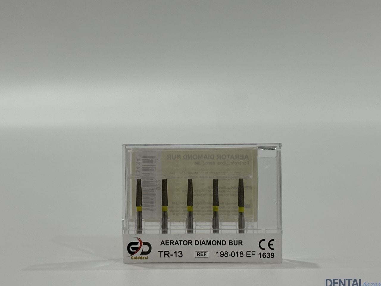 Golddent Elmas Frez TR-13 - 198-018 EF - Yuvarlak Uçlu Konik (Sarı Kuşak)