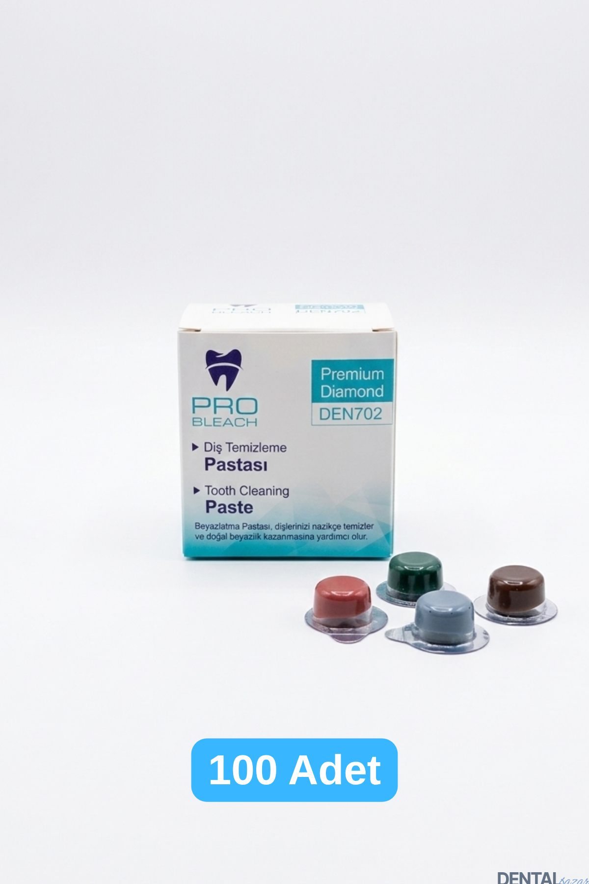 Elmas Partiküllü Diş Temizleme Pastası 100 Adet | Mega Ekonomik Paket Yoğun Beyazlatıcı