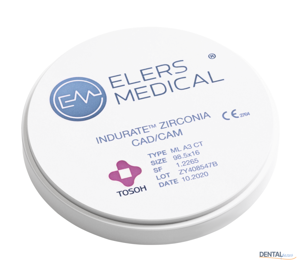 INDURATE Multilayer Combinate Translucent Zirkon Blok - 16 mm - %100 TOSOH