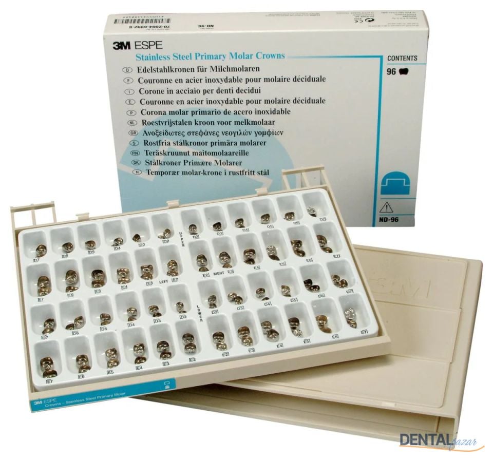 Paslanmaz Çelik Kuron Set- Daimi Molar için