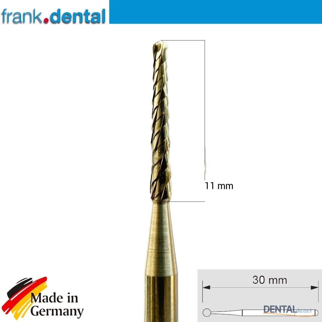 Titanyum Carpide Lindemann Cerrahi Frez - 262 FGXXL