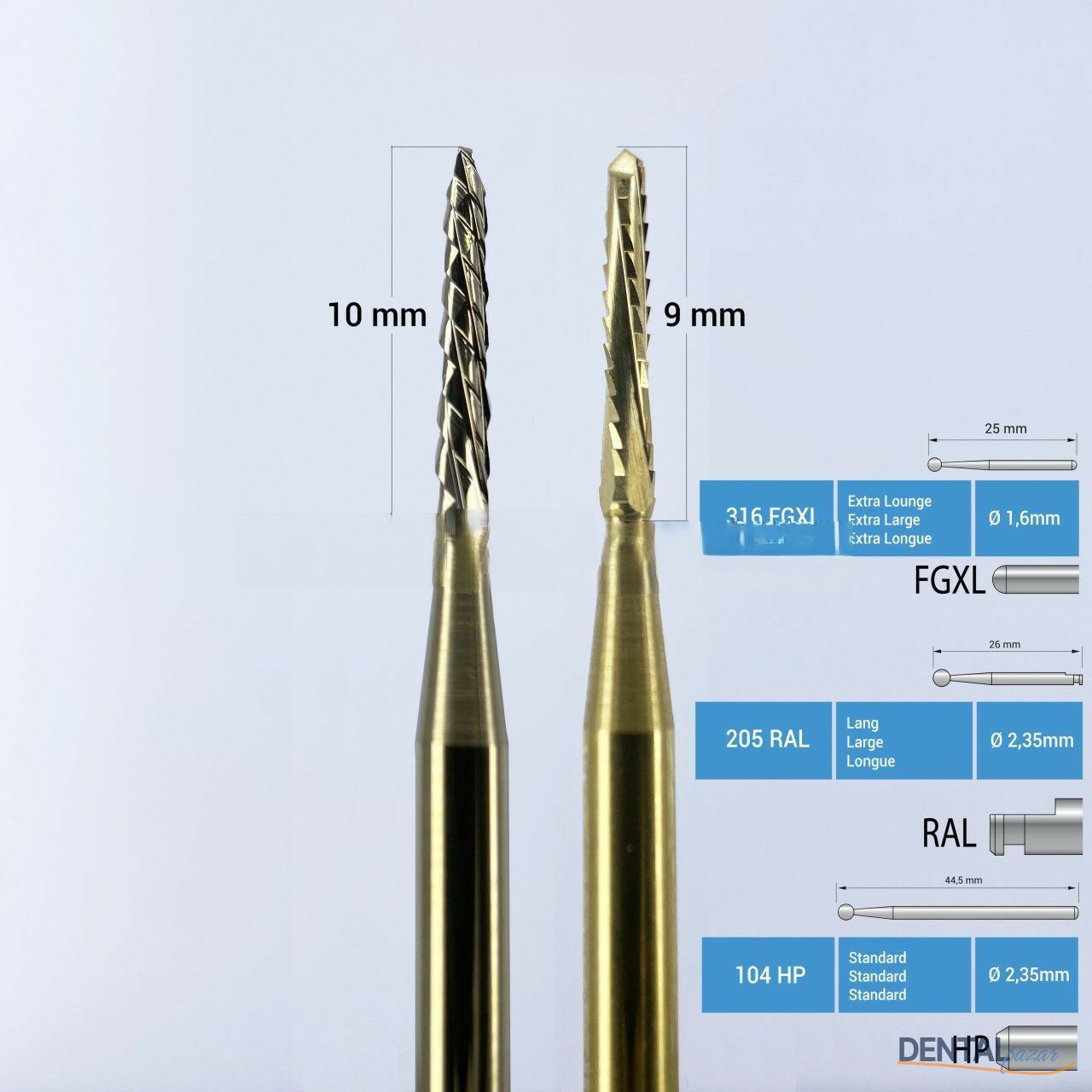 Titanyum Carpide Cerrahi Frez Seti - Kök Ayırma,Kemik Kesme