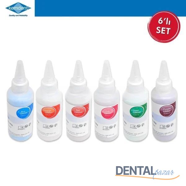 Renkli Soğuk Ortodontik Akrilik 6'lı Set