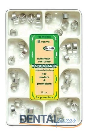 Transparan Molar+Premolar Klipsli Matris Bandı NO: 1.096