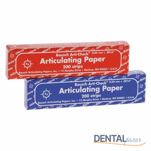 Bausch Artı Check Artikülasyon Kağıdı I Form - Düz - 40 Mic 200'lük