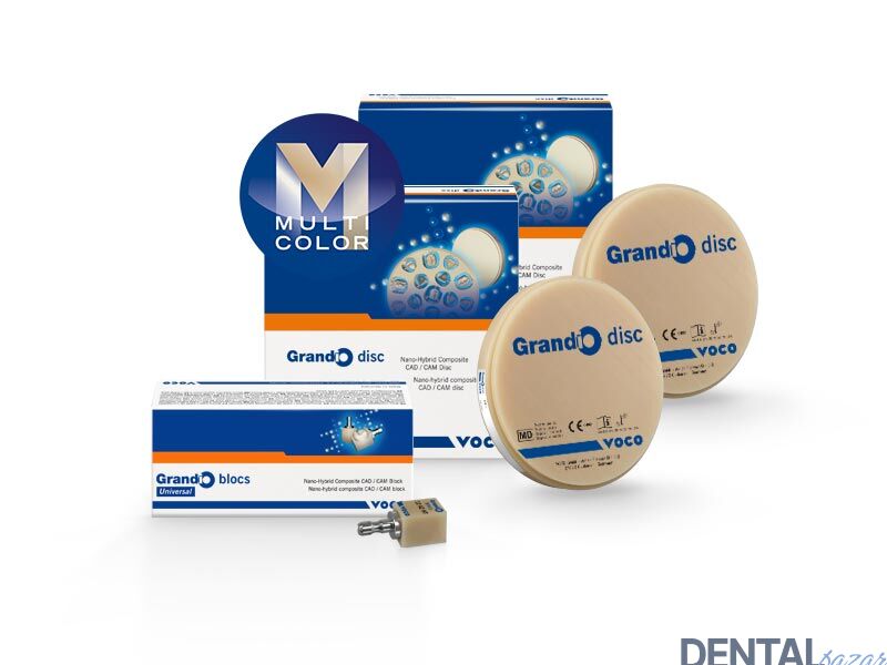 Voco Grandio blocs Nano-seramik hibrit CAD / CAM blokları (Seçenekler için iletişime geçiniz)